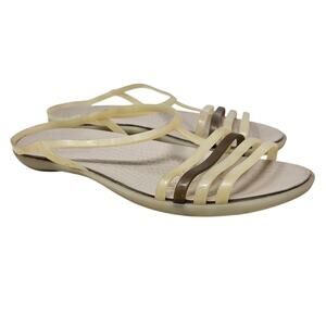 Crocs 9 Isabella Slide Strappy Flat Sandal Coastal Comfort Casual Waterproof